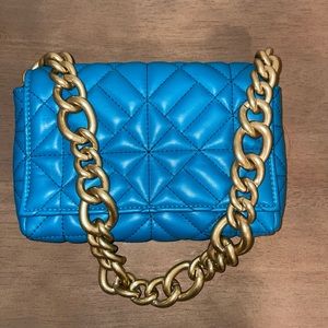 Zara Blue Quilted Purse